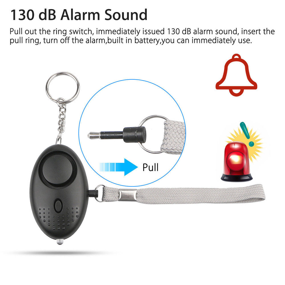 Self Defense 130dB Women Security Alarm Keychain