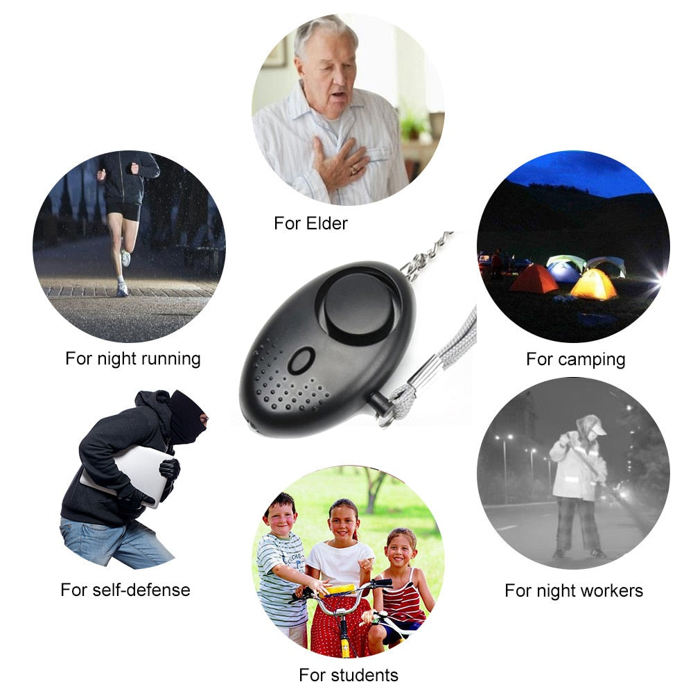 Self Defense 130dB Women Security Alarm Keychain