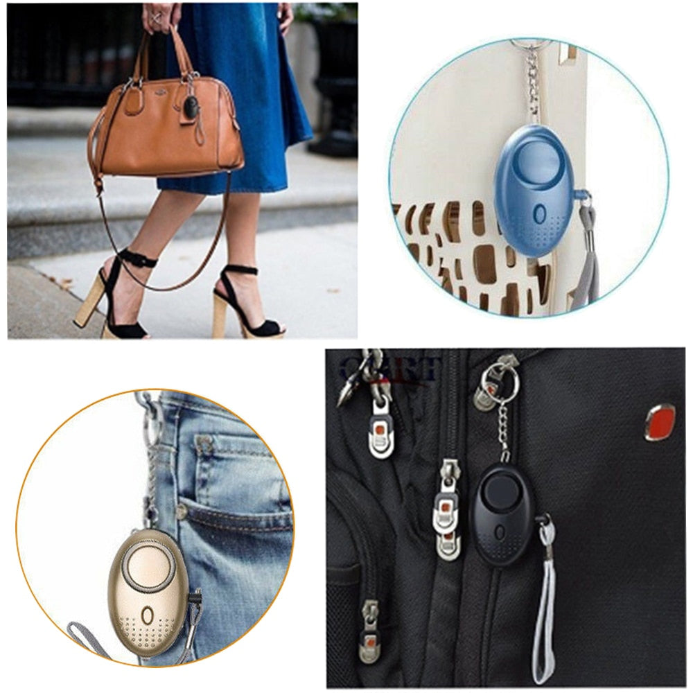 Self Defense 130dB Women Security Alarm Keychain