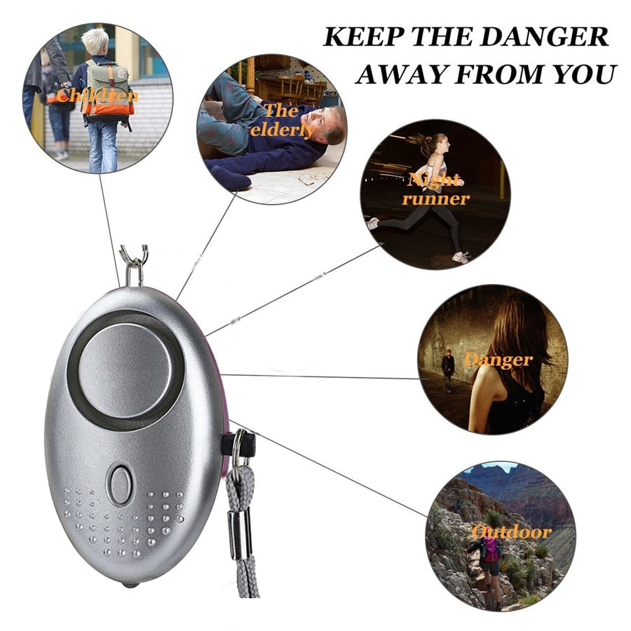 Self Defense 130dB Women Security Alarm Keychain