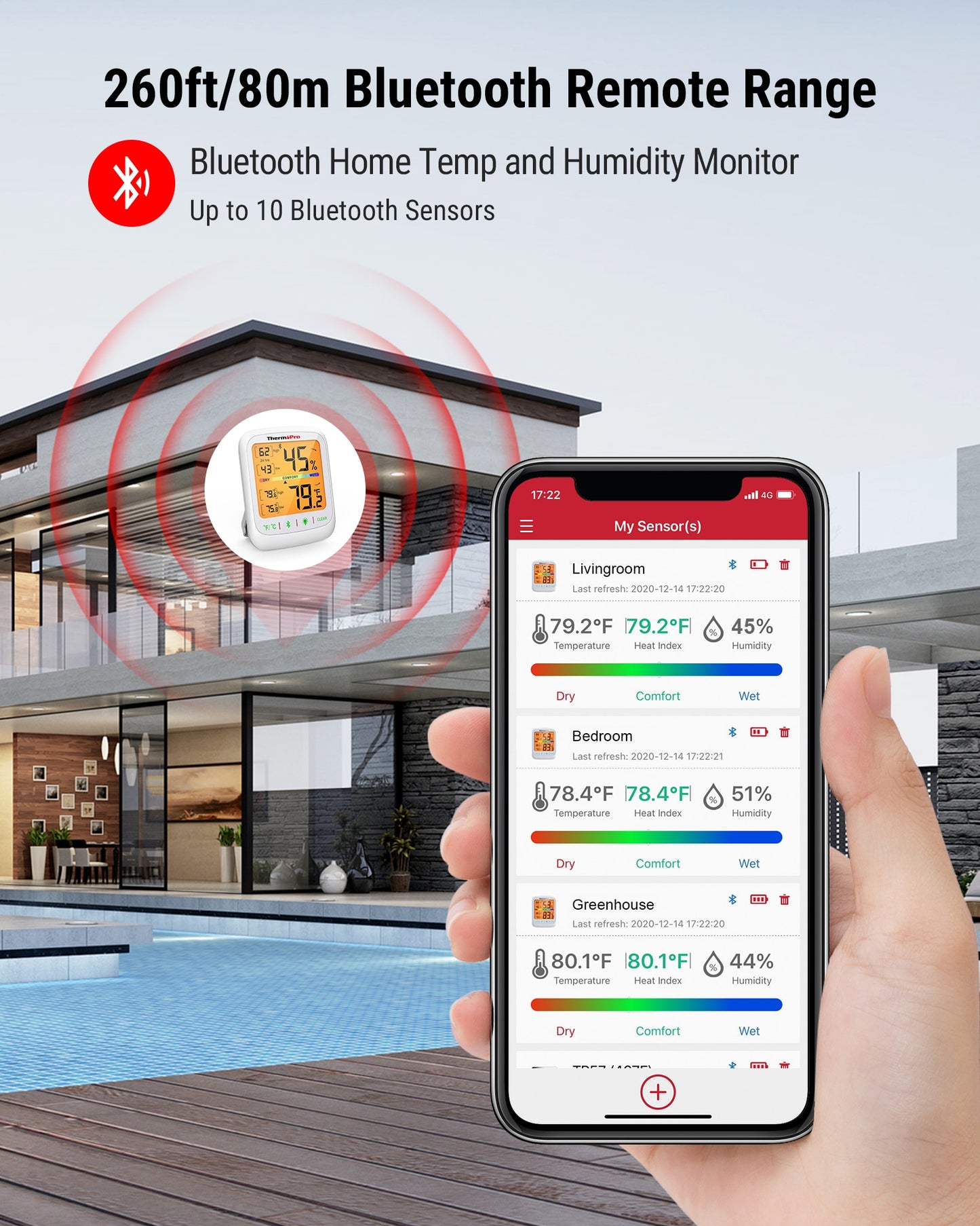 ThermoPro TP359 Wireless 80M Bluetooth Thermometer
