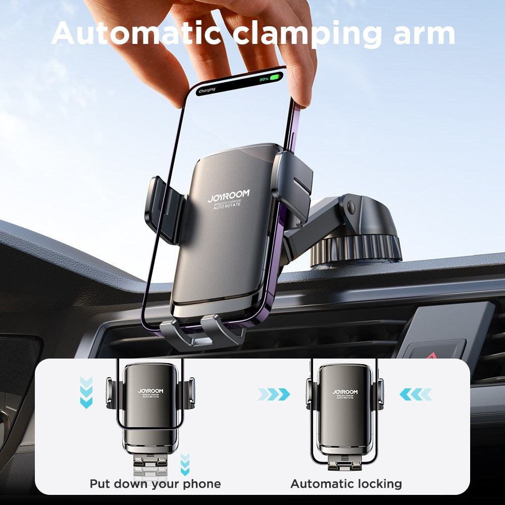 15W Car Phone Holder - Wireless Car Charger